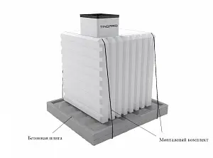 Монтажный комплект Tingard МК-2 2500, 2500К, 2500БК (трос 2 шт, коуш 4 шт, зажим 8 шт, талреп 2 шт) 1